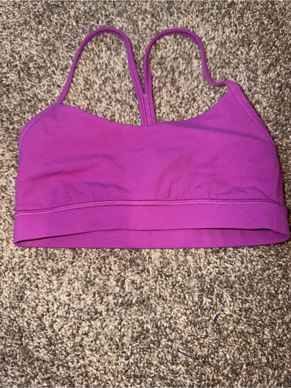 Lululemon athletica Women’s Purple Solid Logo Crossback Sports Bra Size 4